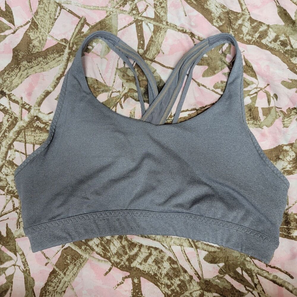 Athleta Transcendence Padded Sports Bra Gray Womens Size S